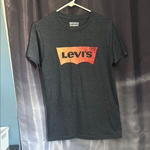 Levi's Charcoal Gray T-Shirt with Red Logo